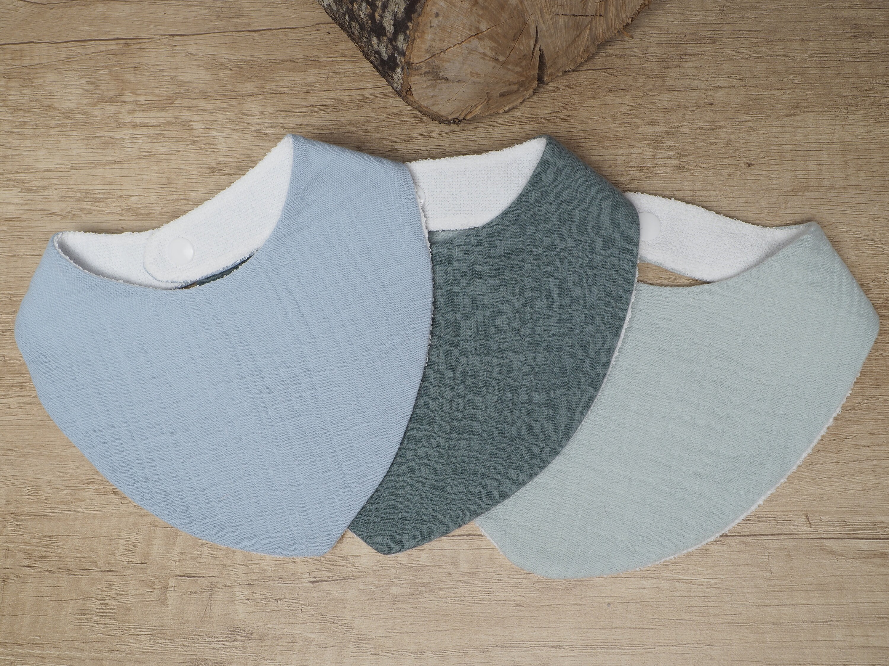 SET OF 3 Muslin Baby Bibs Premium Quality Bib Burp Clothes Etsy UK