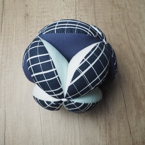 Blue Color Montessori ball, Soft ball, Puzzle ball, Amish ball, Fabric ball, Gripping toy, Amish toy, Baby shower gift, Busy toy