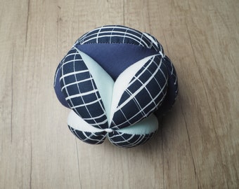 Blue Fabric Montessori Puzzle Ball, Gripping Toy, Baby Gift