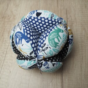 Blue Color Montessori ball, Soft ball, Puzzle ball, Amish ball, Fabric ball, Gripping toy, Amish toy, Baby shower gift, Busy toy