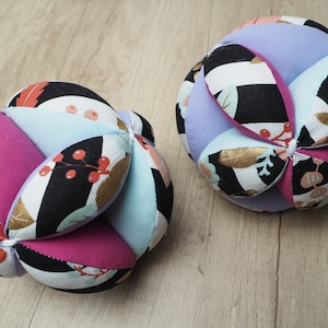 Candy Color Montessori ball, Soft ball, Puzzle ball, Amish ball, Fabric ball, Gripping toy, Amish toy, Baby shower gift, Busy toy