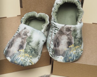 Animal baby shoes, Soft sole Newborn shoes, Prewalkers Cloth slippers, Toddler shoes, Gender neutral Baby gift, Infant shoes, Baby moccs