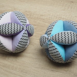 Puzzle ball, Montessori baby toy, Fabric ball, Gripping Montessori ball, Sensory Toy, Gender neutral Baby Shower Gift