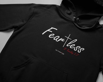 FEARLESS /UNISEX Hoodie/Christian Hoodie/Christian Gifts/Sweatshirt Men/Sweatshirt Women/Inspirational Gifts/Mom Gifts/Dad Gifts/Guy Hoodies