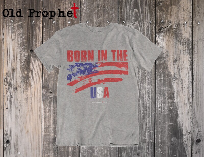 BORN IN U.S.A. T-shirt Womens - Etsy