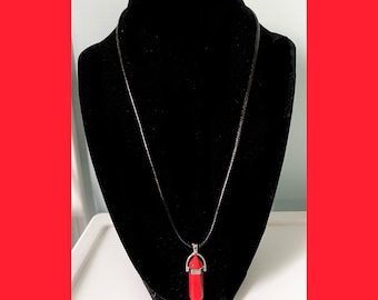 Red and Black Pendant Necklace