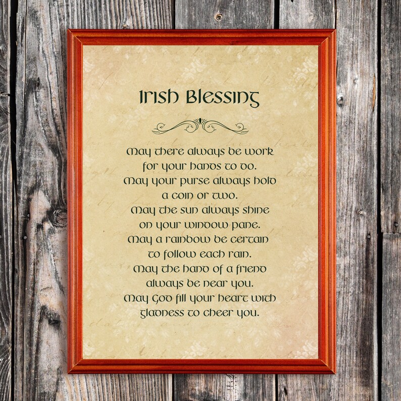 Irish Blessing May there always be work for your hands to Etsy
