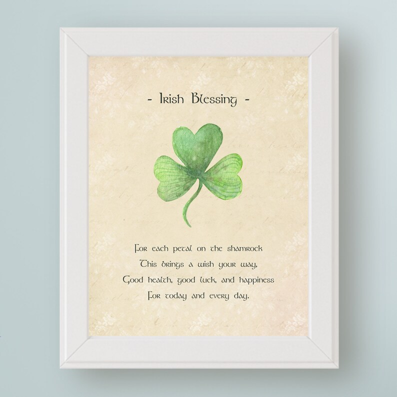 Irish Blessing Wall Art Print Ireland Lover Gift for Each Etsy