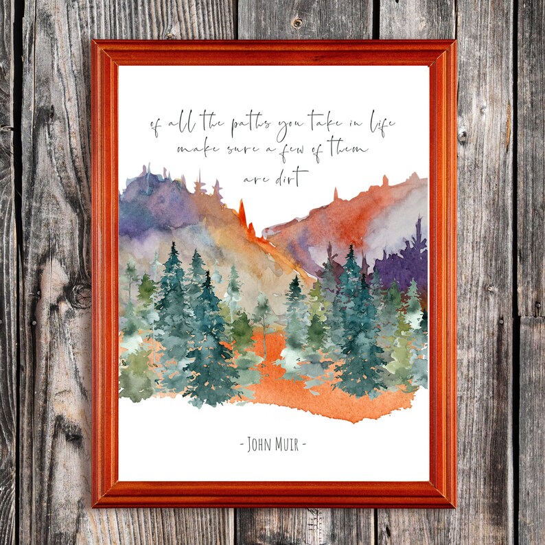 John Muir Nature Quotes Art Print Set of 3 Wall Decor Gift Etsy
