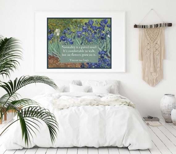 Vincent Van Gogh Citation Art Print La Normalite Est Une Etsy France