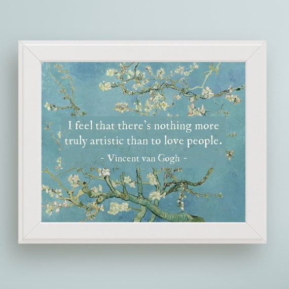 Vincent Van Gogh Citation Impression Dart Mural Jai Etsy France Vincent Van Gogh Citation Impression Dart Mural Jai Etsy France