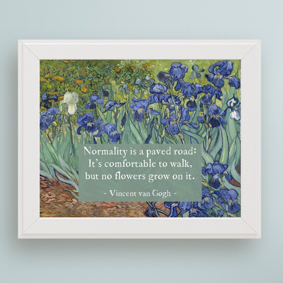 Vincent Van Gogh Citation Art Print La Normalite Est Une Etsy Canada