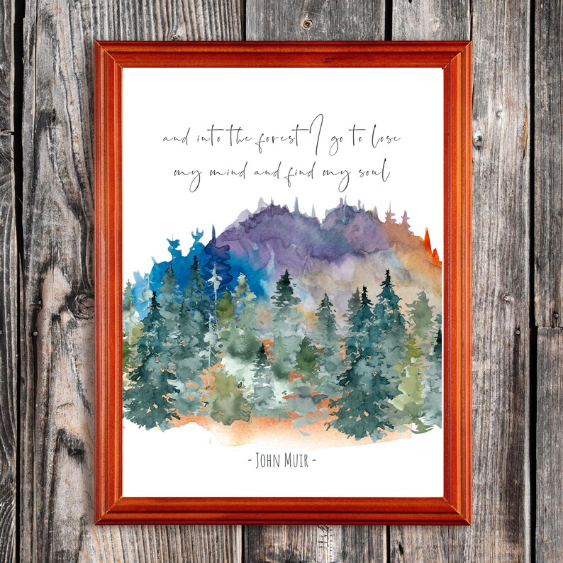 John Muir Nature Quotes Art Print Set of 3 Perfect wall Etsy