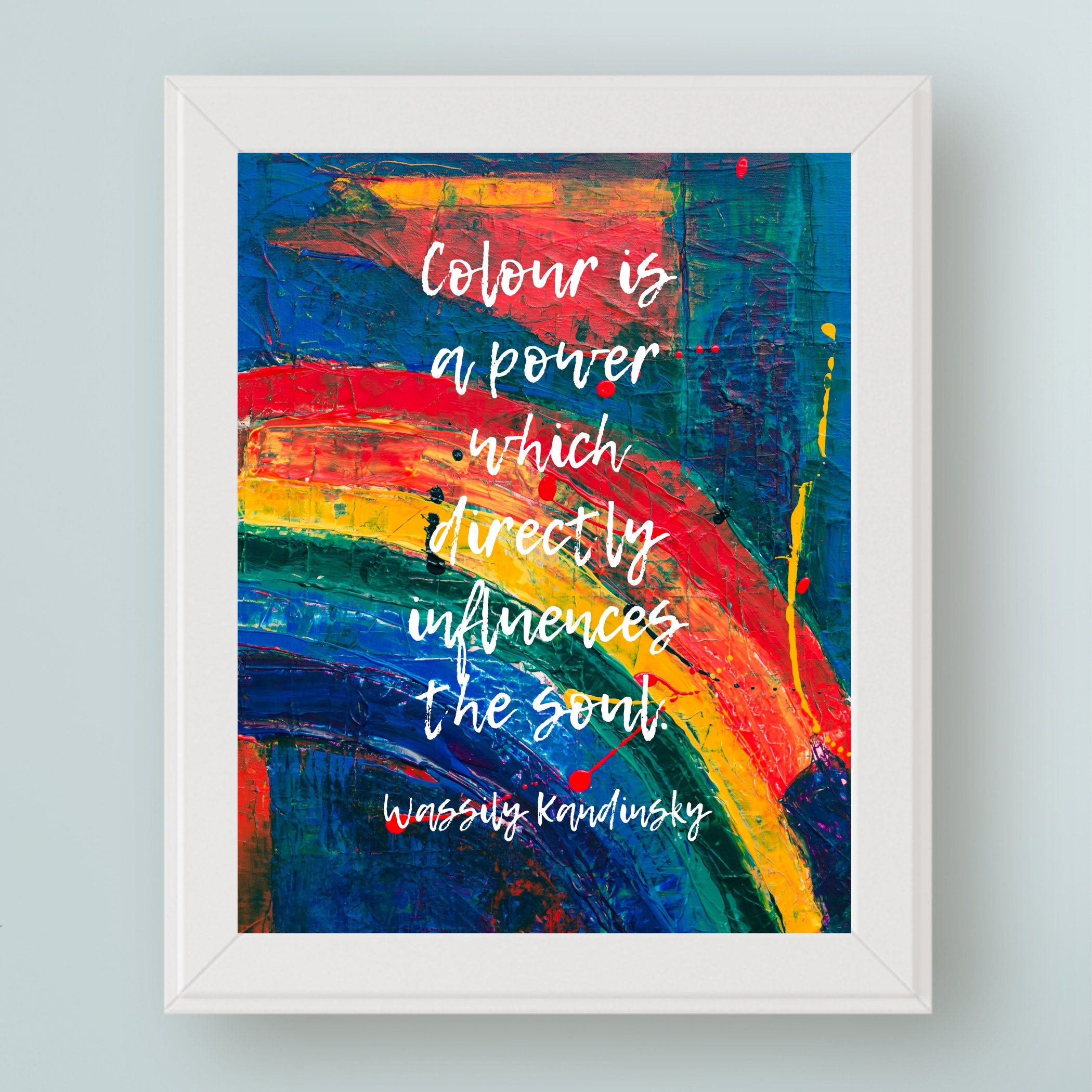 Wassily Kandinsky Quote Art Print Colour Is A Power Which Etsy