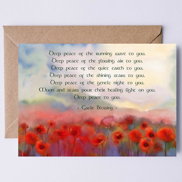 Irish Blessing Cards Deep Peace of the Running Wave to You Etsy Irish Blessing Cards Deep Peace of the Running Wave to You Etsy