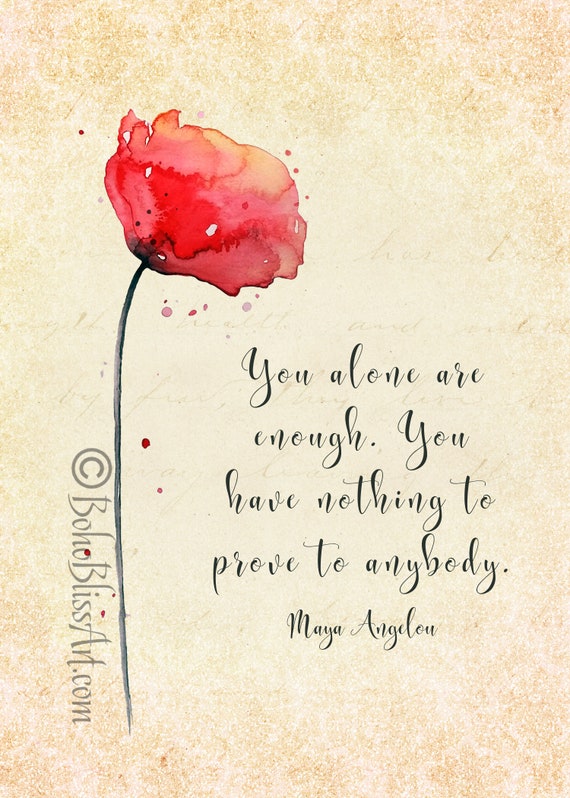 Maya Angelou Citation Vous Seul Etes Assez Vous Navez Rien Etsy France