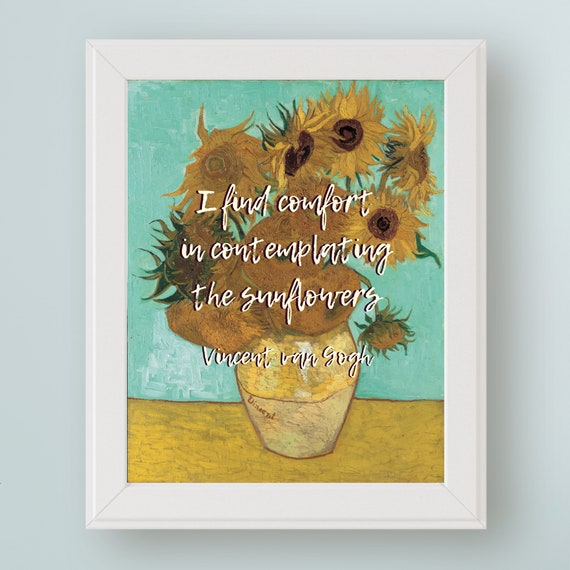 Vincent Van Gogh Citation Impression Dart Mural Je Trouve Du Etsy Canada