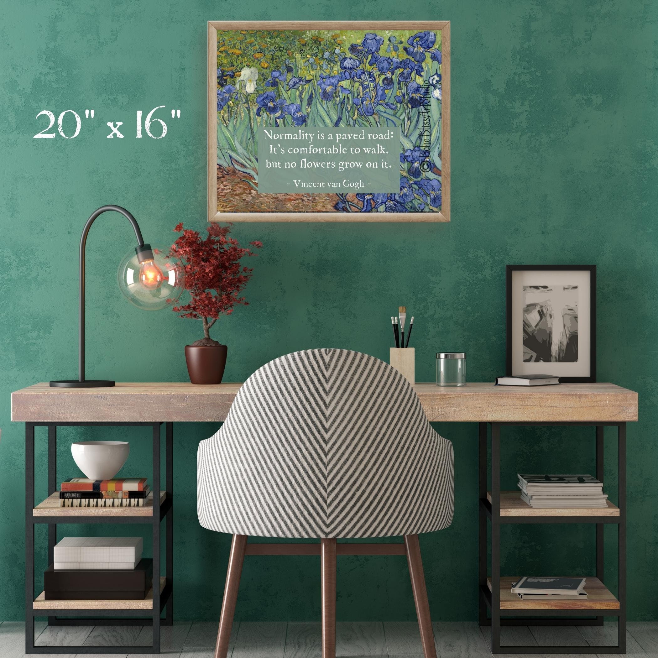 Vincent Van Gogh Citation Art Print La Normalite Est Une Etsy France
