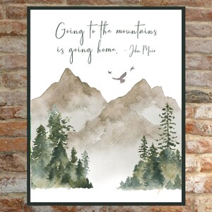 Citation De John Muir Maintenant Ces Montagnes Sont Notre Etsy Canada