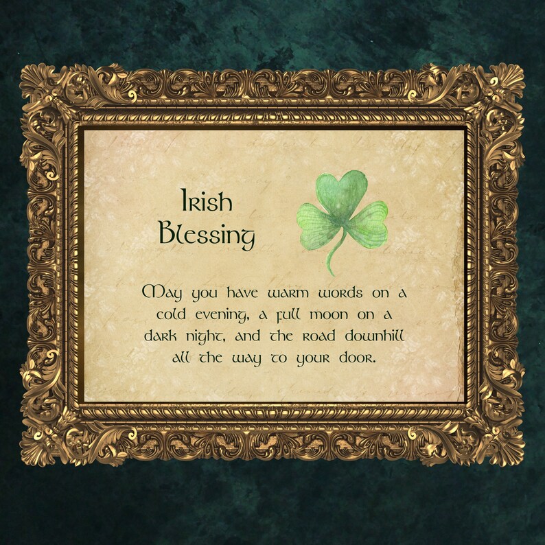Irish Blessing May You Have Warm Words On A Cold Evening A Etsy