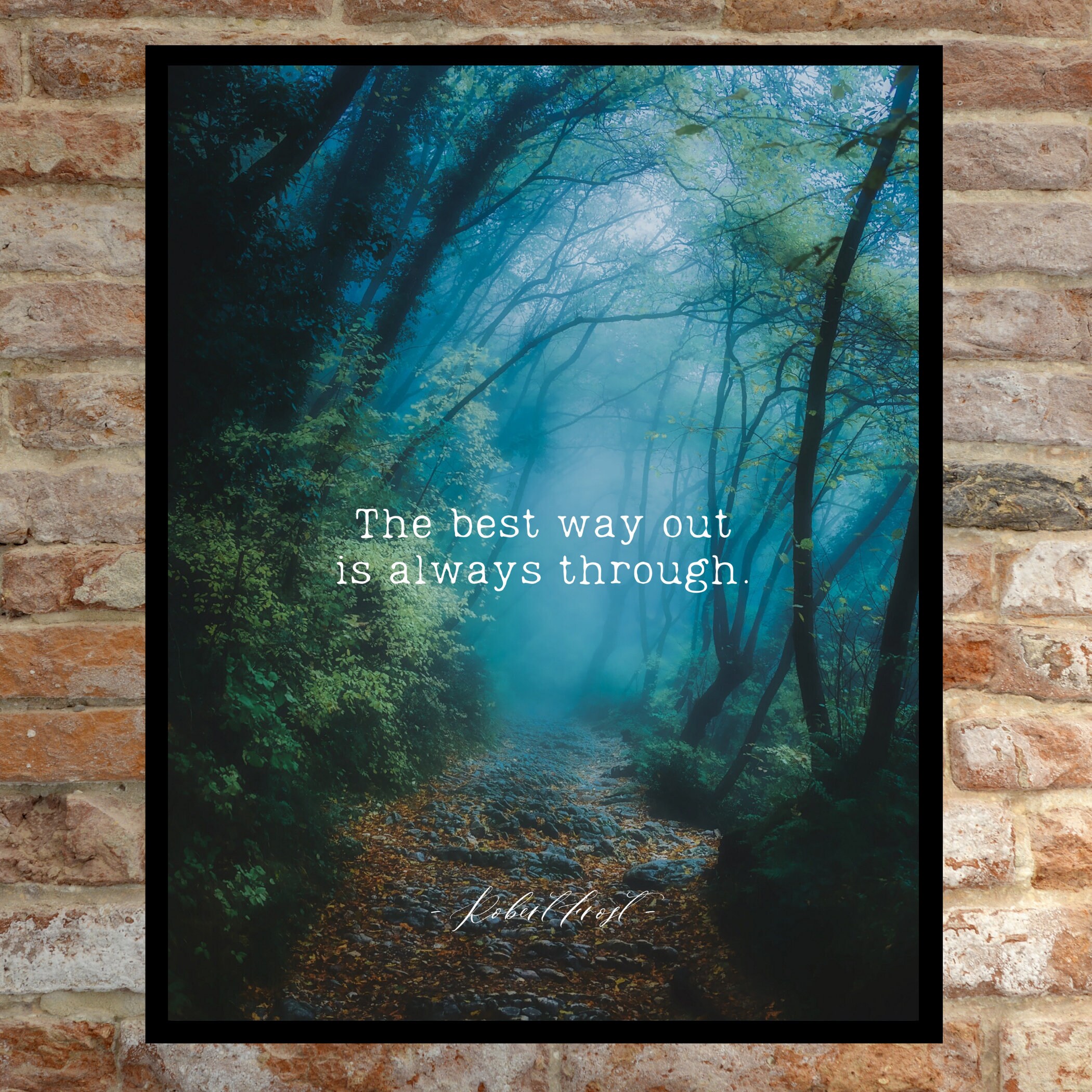 Robert Frost Inspirational Wall Art Print Motivational Quote Poster Decor Gift 