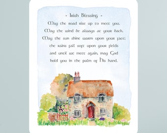 Irish Blessing Magnet: May the road rise up to meet you May the wind be always at your back... Ireland Traditional Toast Wedding Gift