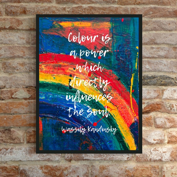 Wassily Kandinsky Citation Wall Art Print La Couleur Est Un Etsy Canada