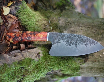 Handmade Forged Serbian Chef Knife: High-Carbon Steel Cleaver