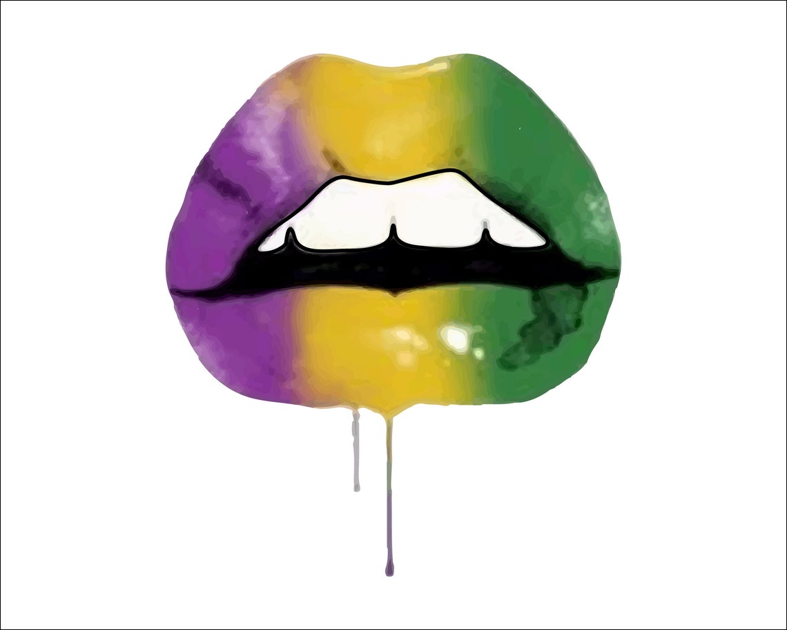 Lips Mardi Gras PNG Instant Download Sublimation Graphics - Etsy