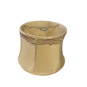 MCM Antique Lamp Shade Cream with Lace Detail