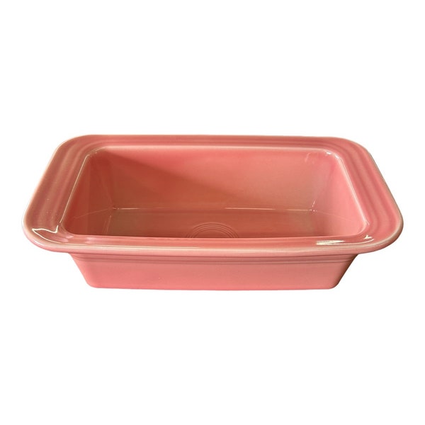 Fiesta - Peony Pink Loaf Pan Homer Laughlin Ceramic Bakeware Kitchen Bread Dish