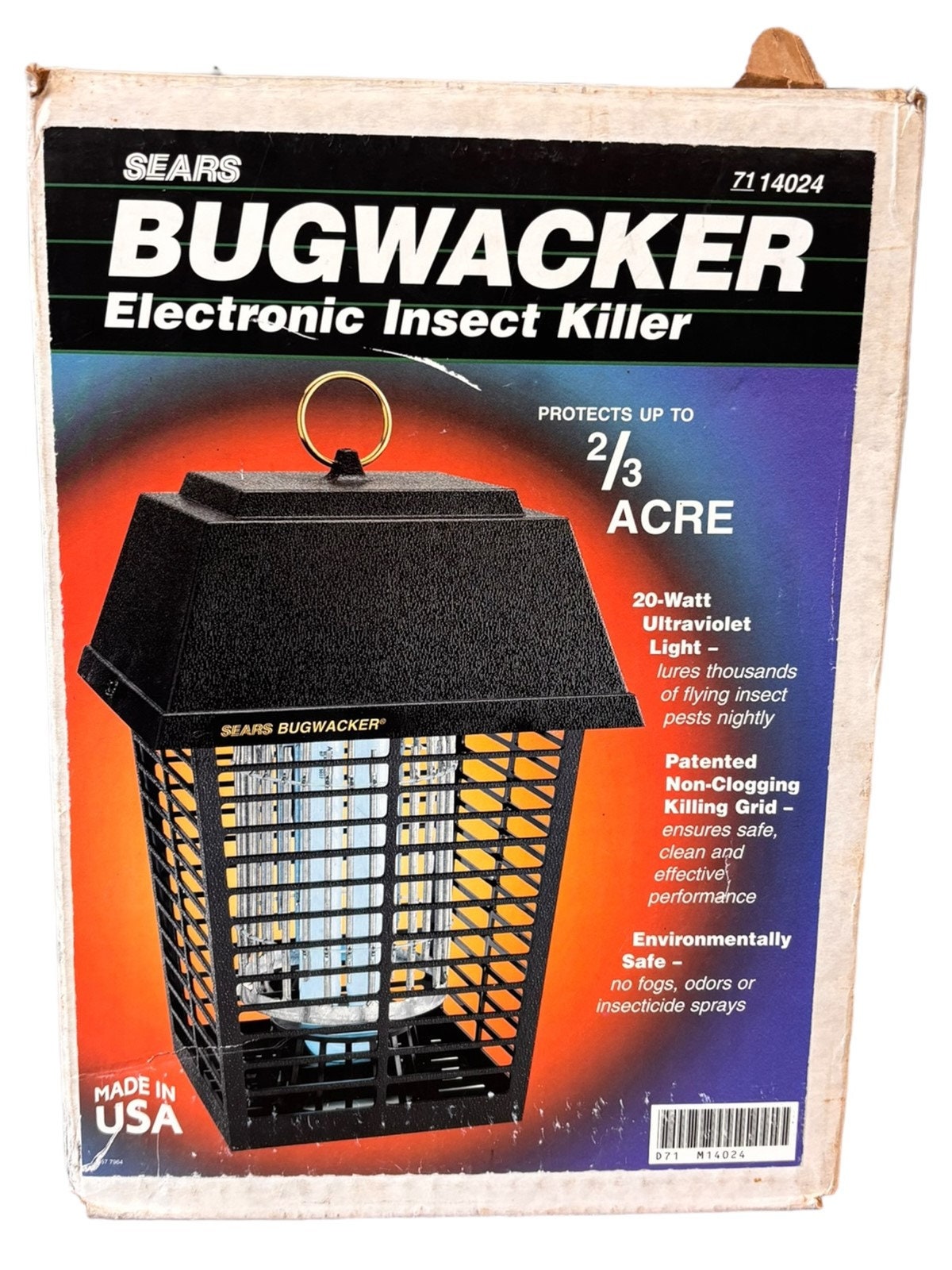 Sears Bugwacker Electronic Insect Killer Made in USA 7114024 Unopened