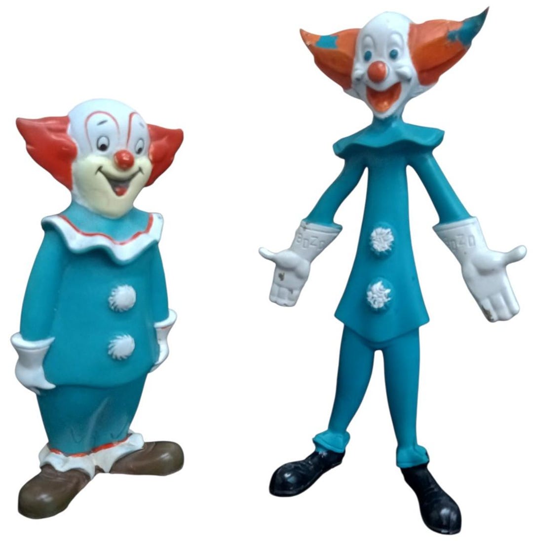Mini Bozo Bozo the Clown Toy Figures 1974 & 1968 Vintage Collectible Nostalgic ...