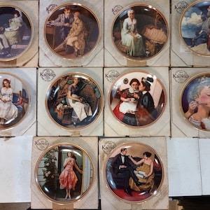 Norman Rockwell Rediscovered Women Bradford Exchange 10 Collectors Plates