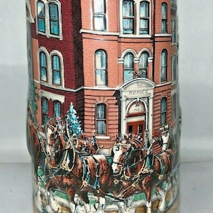 Vintage 1988 Ceramarte Budweiser National Historical Old School House Stein