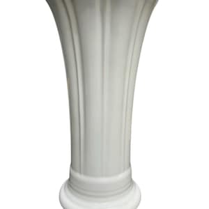 Fiesta - White Neutral Medium Flower Vase Homer Laughlin Ceramic Botanical