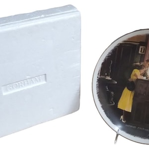 Norman Rockwell Licencja małżeńska kolekcjonerska tabliczka zabytkowa Gorham Fine China