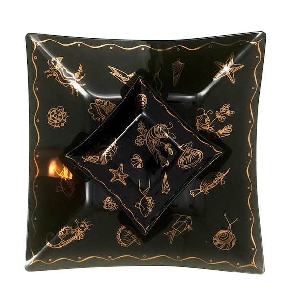 Glass Snack Trays Etsy