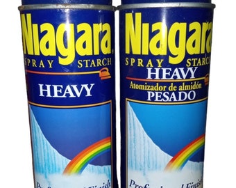 Lot de 2 amidons épais en spray Niagara pour repassage, prévention des rides vintage