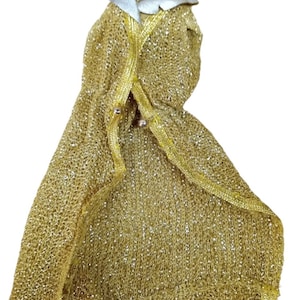 Barbie Long Gold Vest Doll Outfit Doll Clothing Vintage Collectible Nostalgic