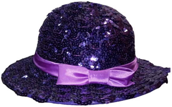 Vintage Purple Sequin Hat Sequin CC Cowboy Hat | TYLER main image 4