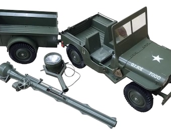 デザートパトロールジープ 機関銃付き G.I.ジョー ジープ デザートパトロールビークル 20インチ アクション