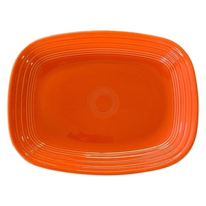 Fiesta - Orange Poppy Rectangular Platter Homer Laughlin Ceramic Dish Dining HLC