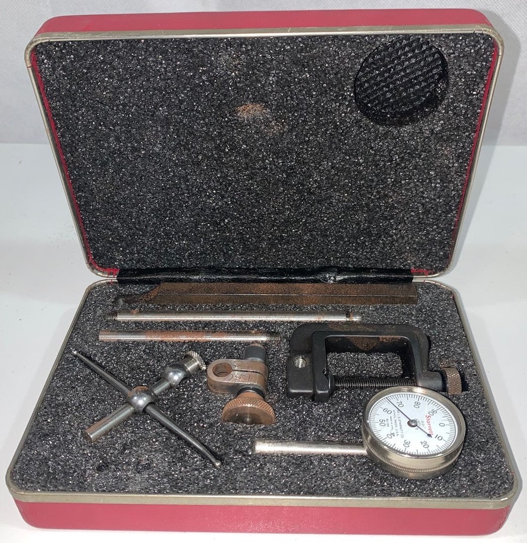 Vintage Starrett Universal Dial Test Indicator Red Vinyl Kit Etsy