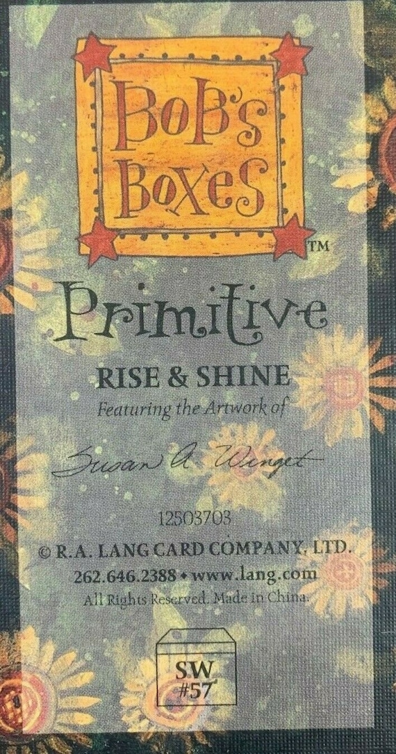 Vintage Bob's Boxes Rise and Shine Roosters Square Lidded Vintage Bob's Boxes Rise and Shine Roosters Square Lidded