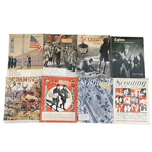 Military Scouting Magazines, Seven Magazines, Antique