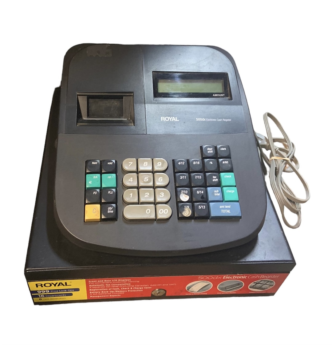 Cash Register Royal 500dx Electronic Drawer Black Money Etsy Canada