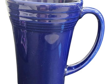 Fiesta - Twilight Blue Bistro Latte Mugg Homer Laughlin Keramik Kaffekopp Te