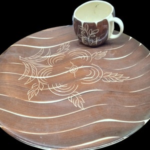 Purinton Plate And Coffee Cup Set Vintage Ceramic Collectible Serveware