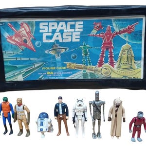 Star Wars Figures With Space Case Lot Retro Vintage Collectible Nostalgic
